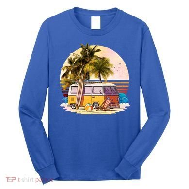 Retro Beach Hippie Van Long Sleeve Shirt