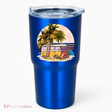 Retro Beach Hippie Van Tumbler