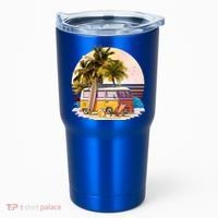 Retro Beach Hippie Van Tumbler thumb 0