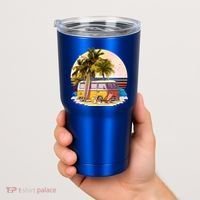 Retro Beach Hippie Van Tumbler thumb 2