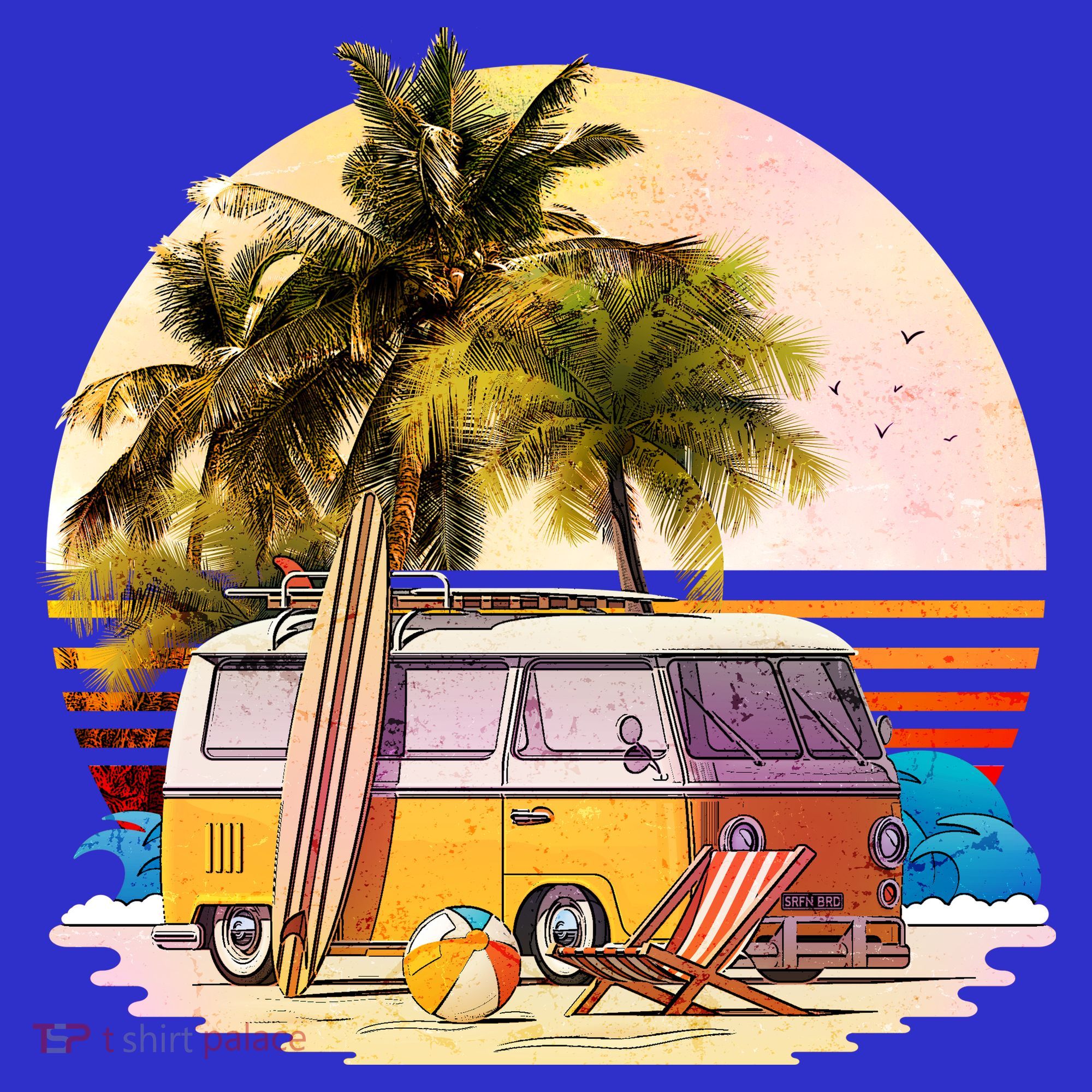 Retro Beach Hippie Van Tumbler