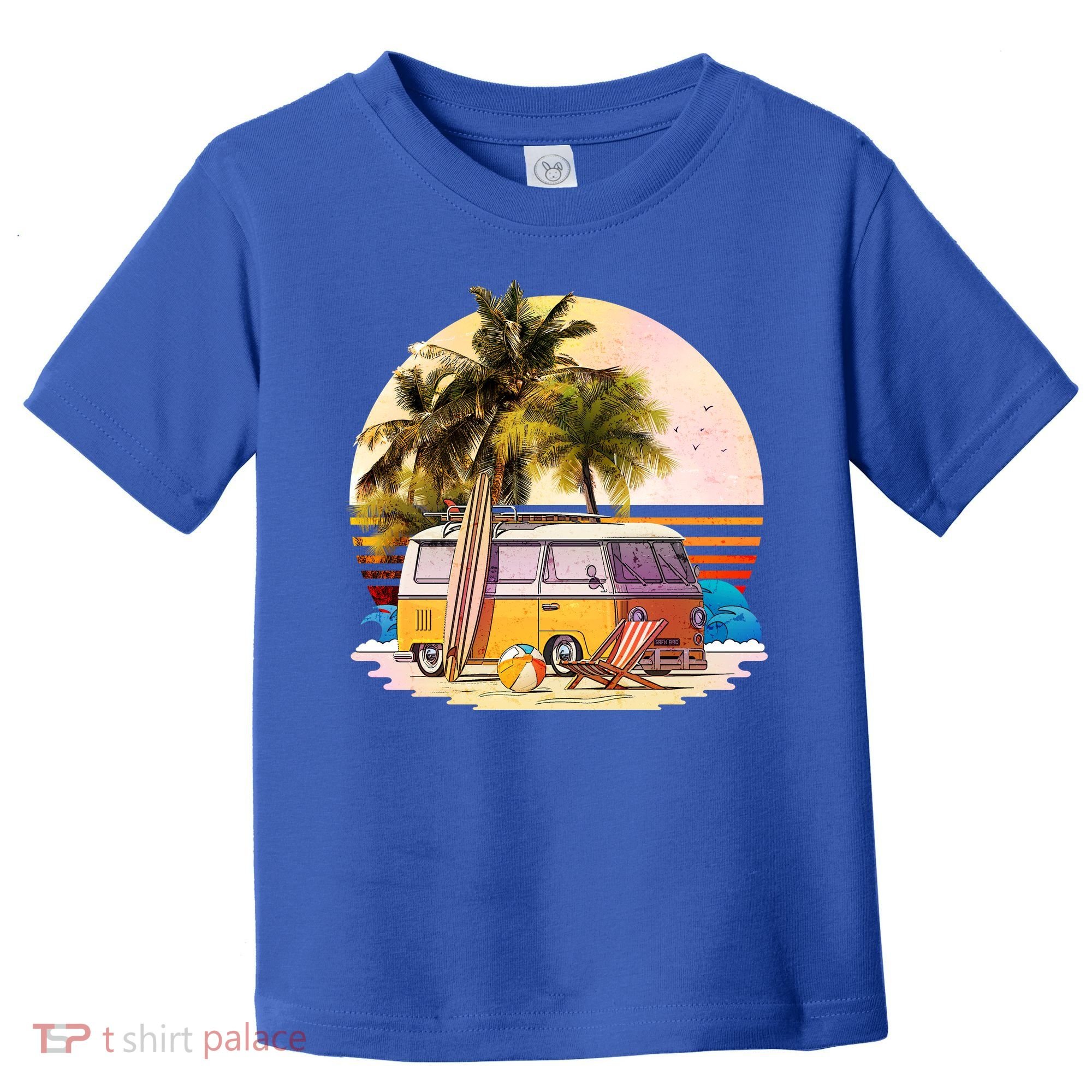 Retro Beach Hippie Van Toddler T-Shirt