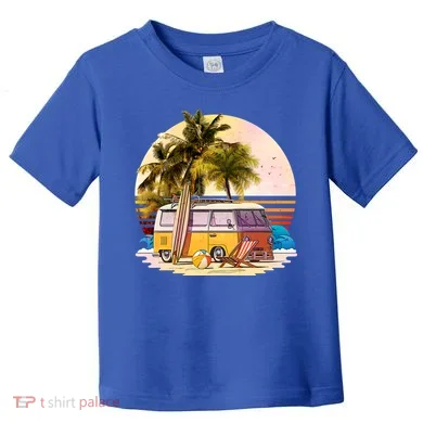 Retro Beach Hippie Van Toddler T-Shirt