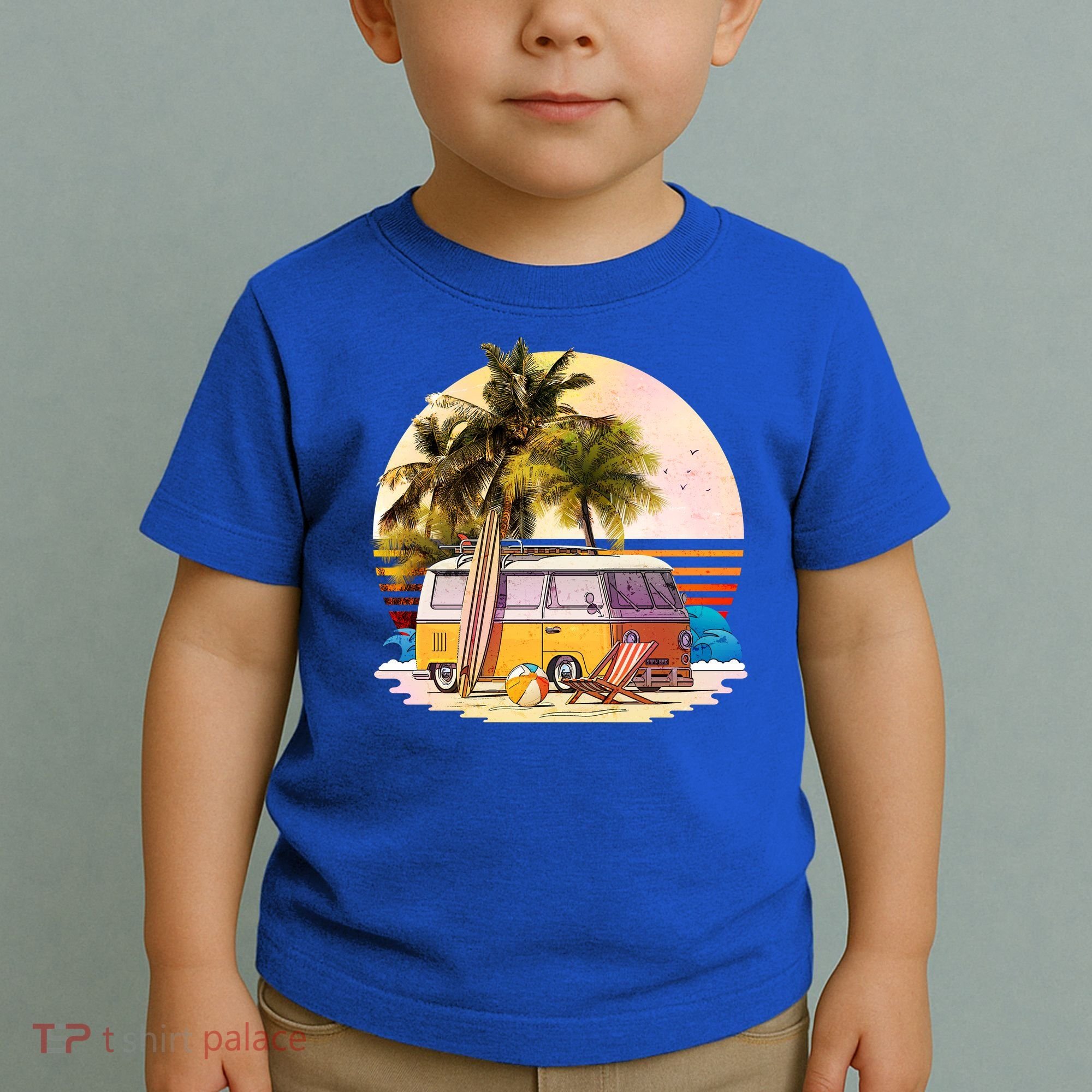 Retro Beach Hippie Van Toddler T-Shirt