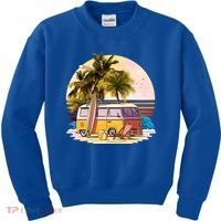 Retro Beach Hippie Van Kids Sweatshirt thumb 0