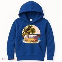 Retro Beach Hippie Van Kids Hoodie thumb 0
