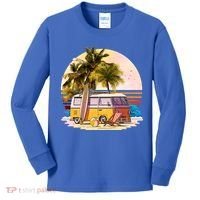 Retro Beach Hippie Van Kids Long Sleeve Shirt thumb 0