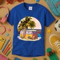 Retro Beach Hippie Van Kids T-Shirt thumb 3