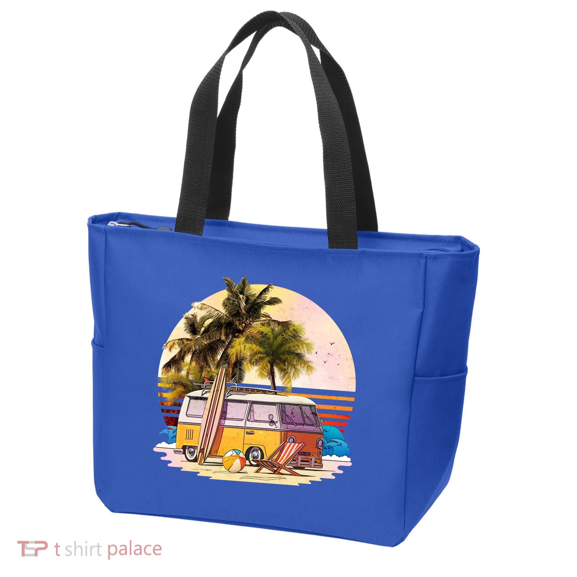 Retro Beach Hippie Van Tote Bag