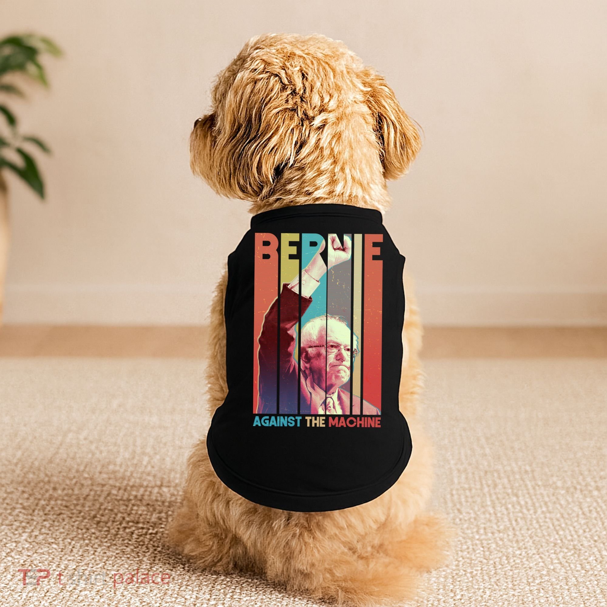 Retro Bernie Sanders Against The Machine Doggie Tank