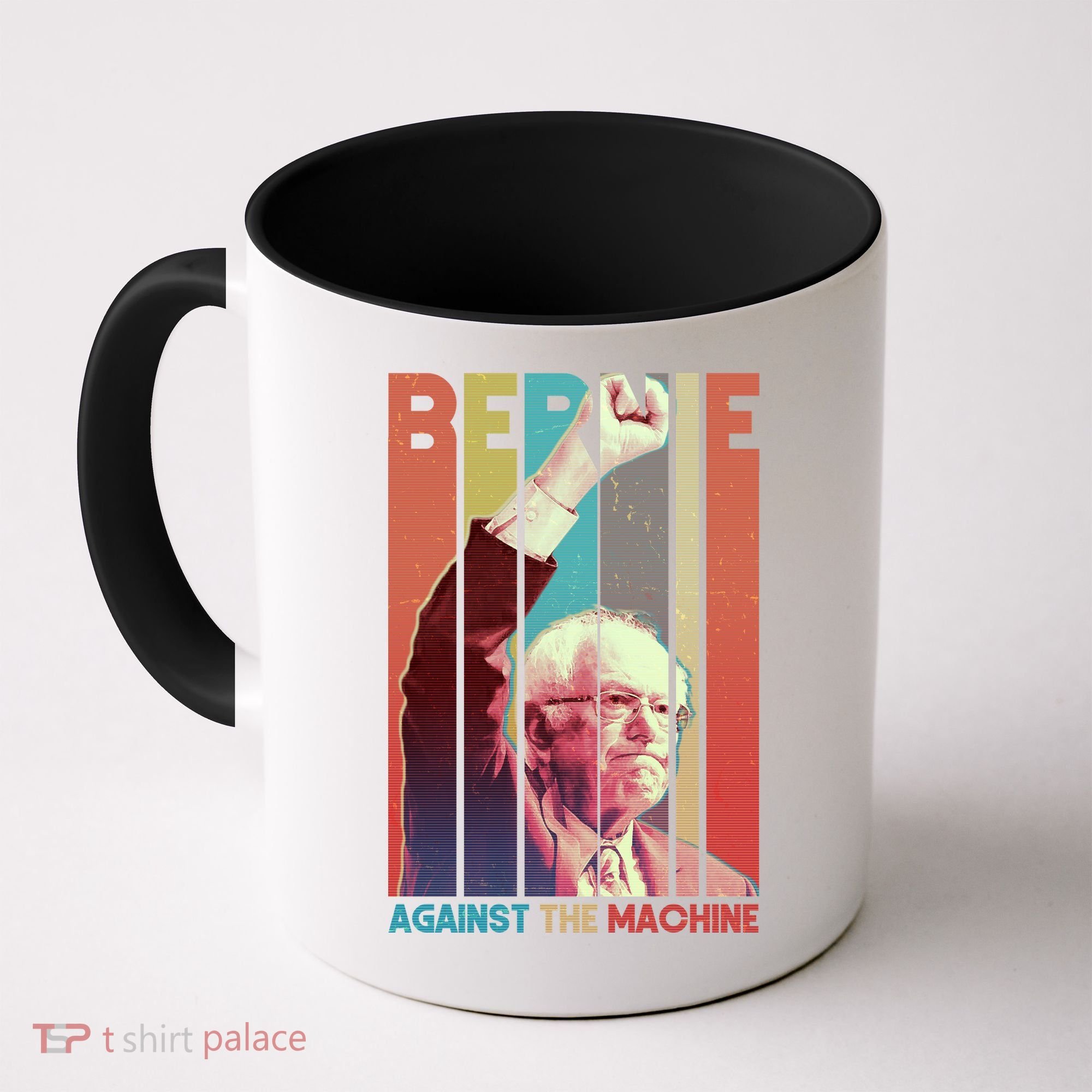 Retro Bernie Sanders Against The Machine Coffee Mug