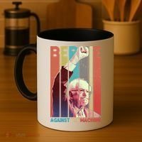 Retro Bernie Sanders Against The Machine Coffee Mug thumb 4