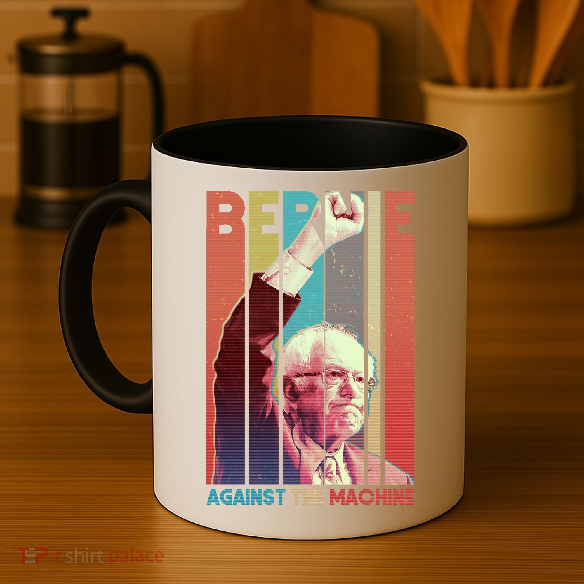 Retro Bernie Sanders Against The Machine Coffee Mug