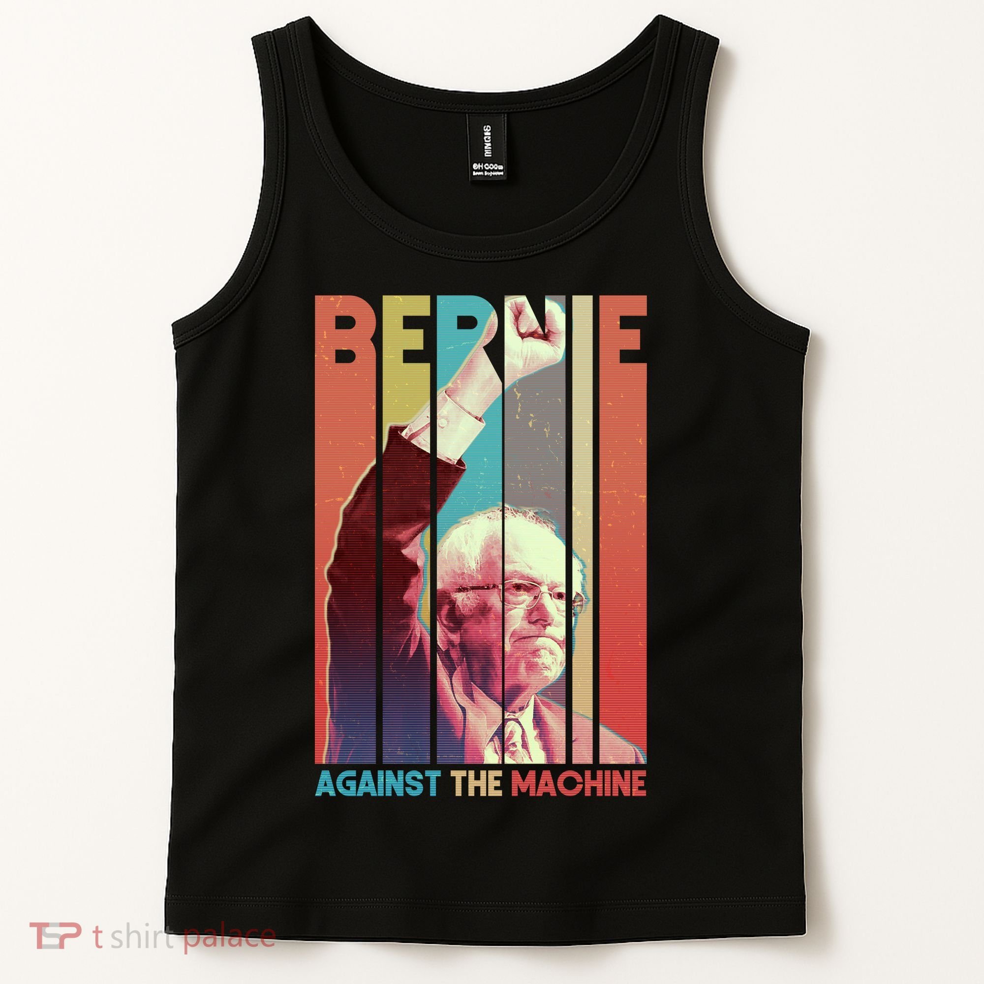 Retro Bernie Sanders Against The Machine Tank Top