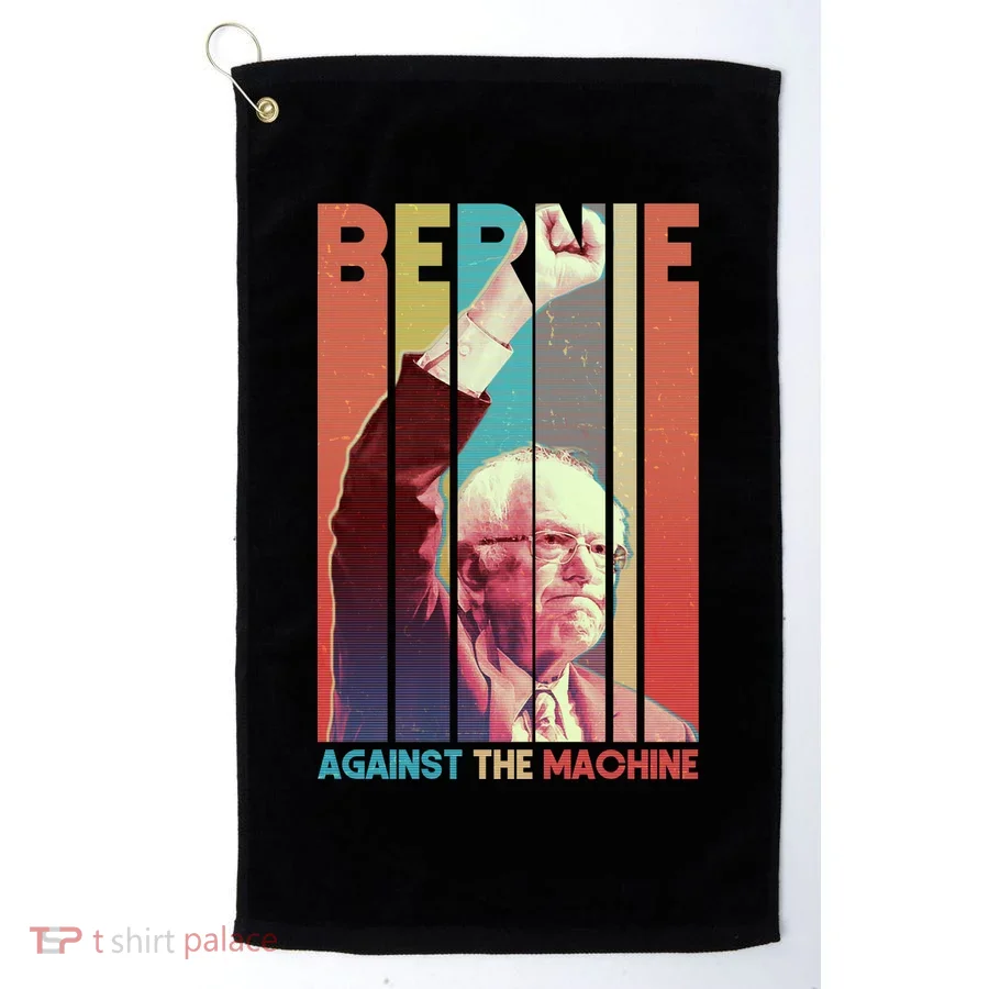 Retro Bernie Sanders Against The Machine Golf Towel