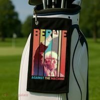 Retro Bernie Sanders Against The Machine Golf Towel thumb 2