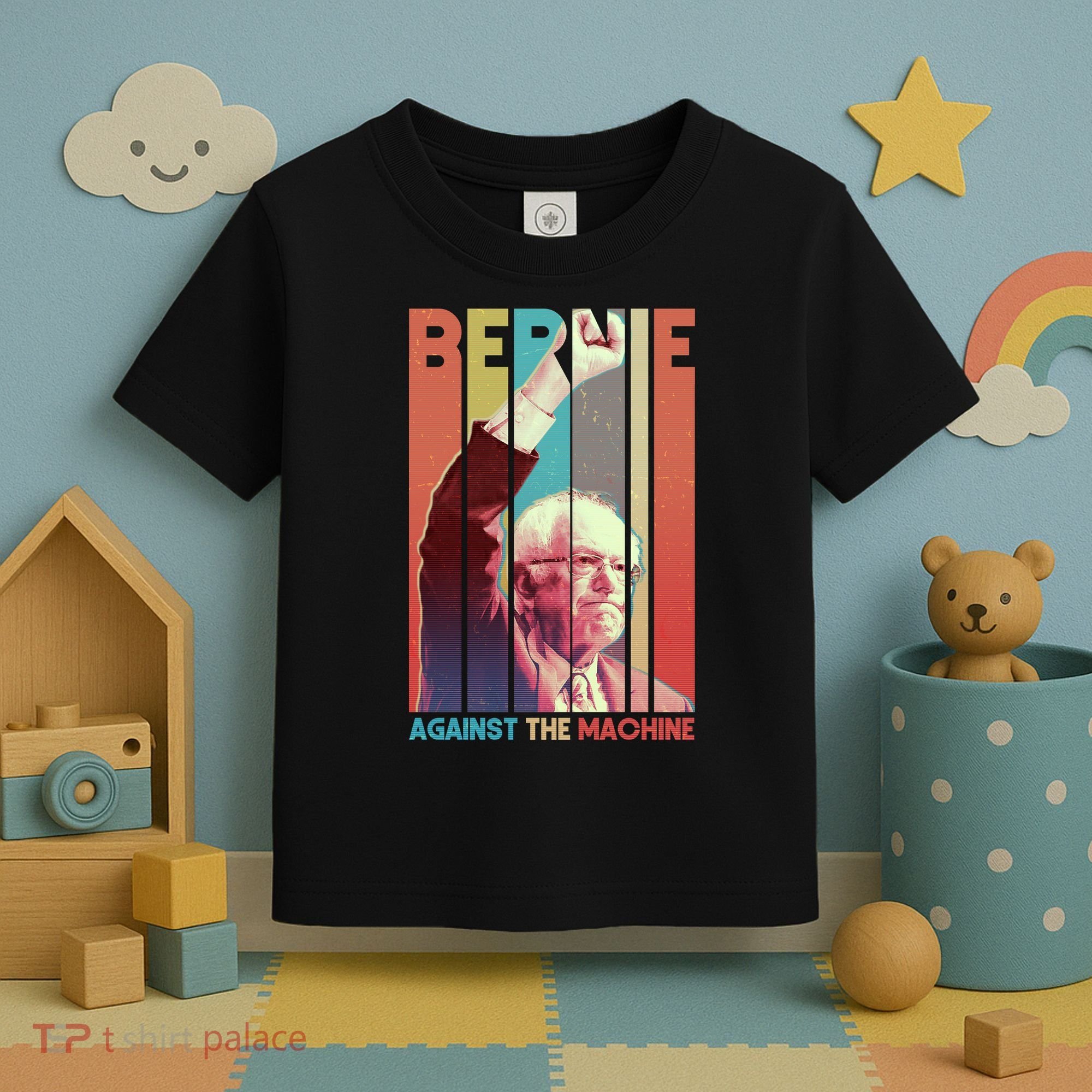 Retro Bernie Sanders Against The Machine Toddler T-Shirt