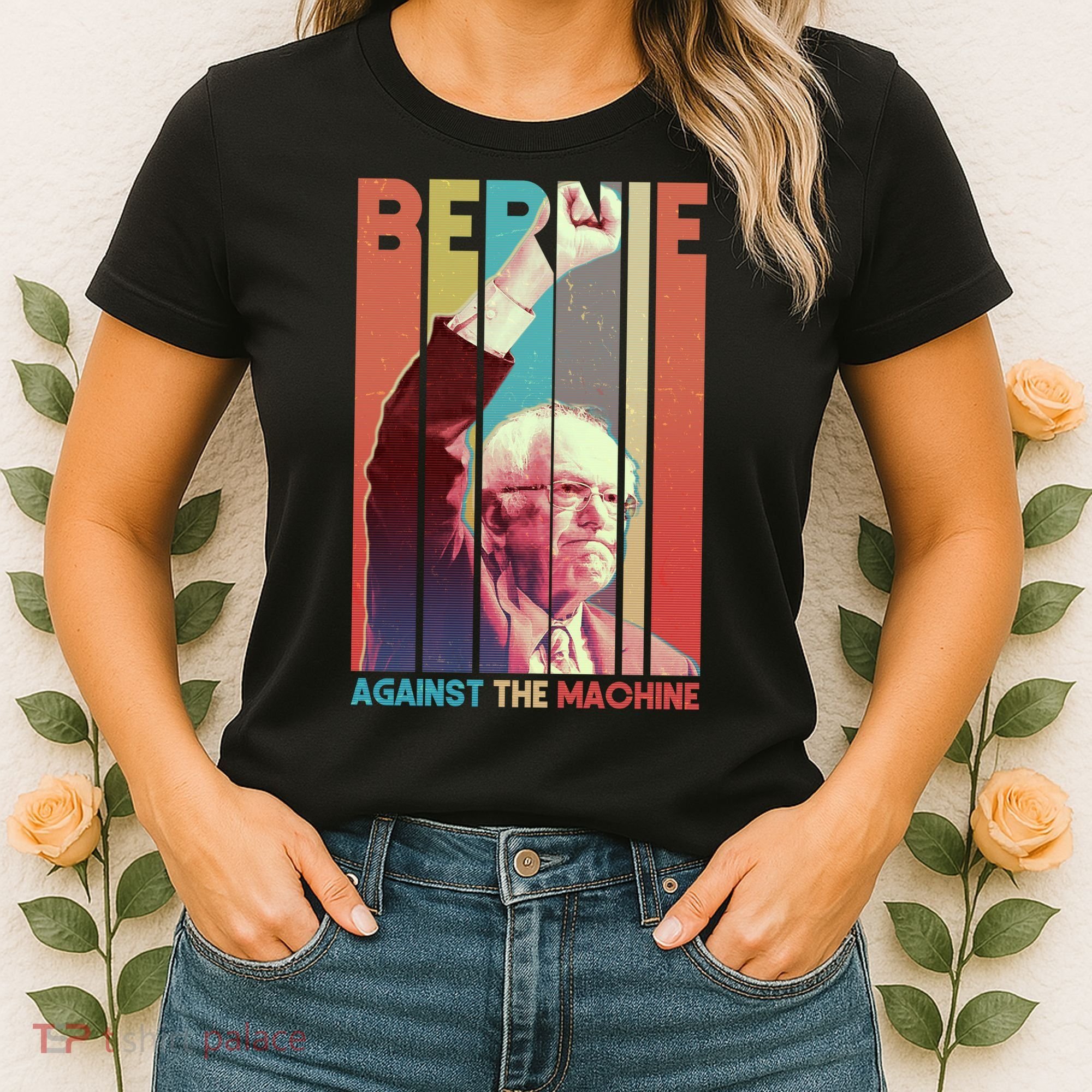 Retro Bernie Sanders Against The Machine Women's T-Shirt
