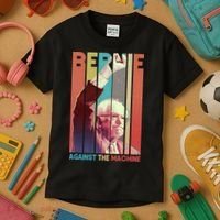 Retro Bernie Sanders Against The Machine Kids T-Shirt thumb 3