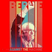 Retro Bernie Sanders Against The Machine Santa Hat thumb 1