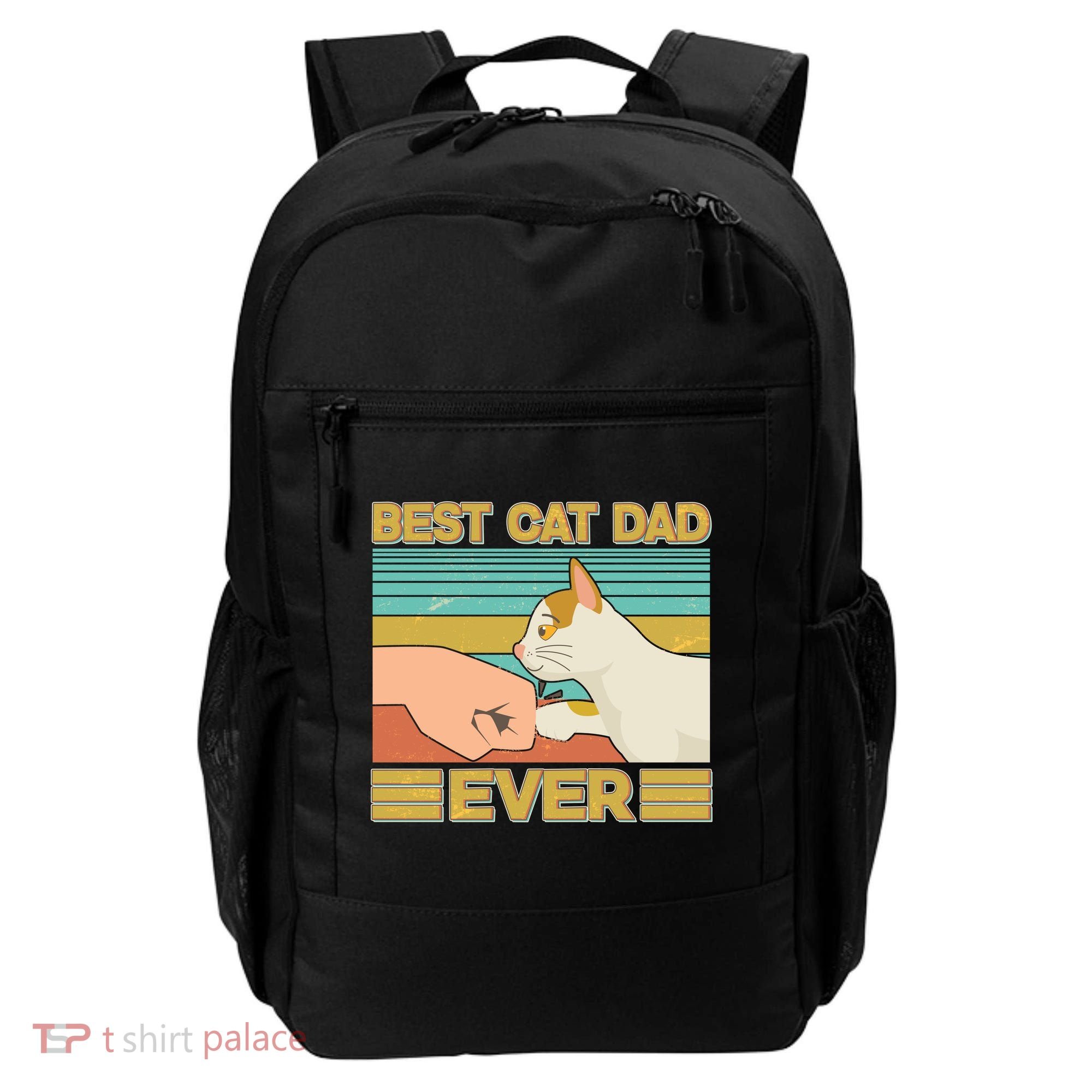Retro Best Cat Dad Ever Backpack