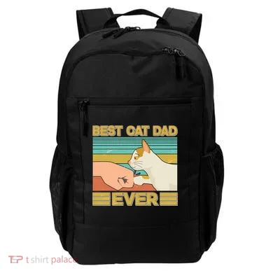 Retro Best Cat Dad Ever Backpack
