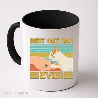Retro Best Cat Dad Ever Coffee Mug