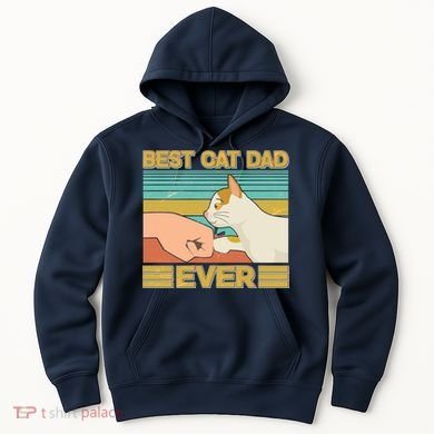 Retro Best Cat Dad Ever Hoodie