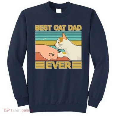 Retro Best Cat Dad Ever Sweatshirt