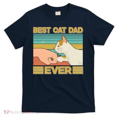 Retro Best Cat Dad Ever T-Shirt