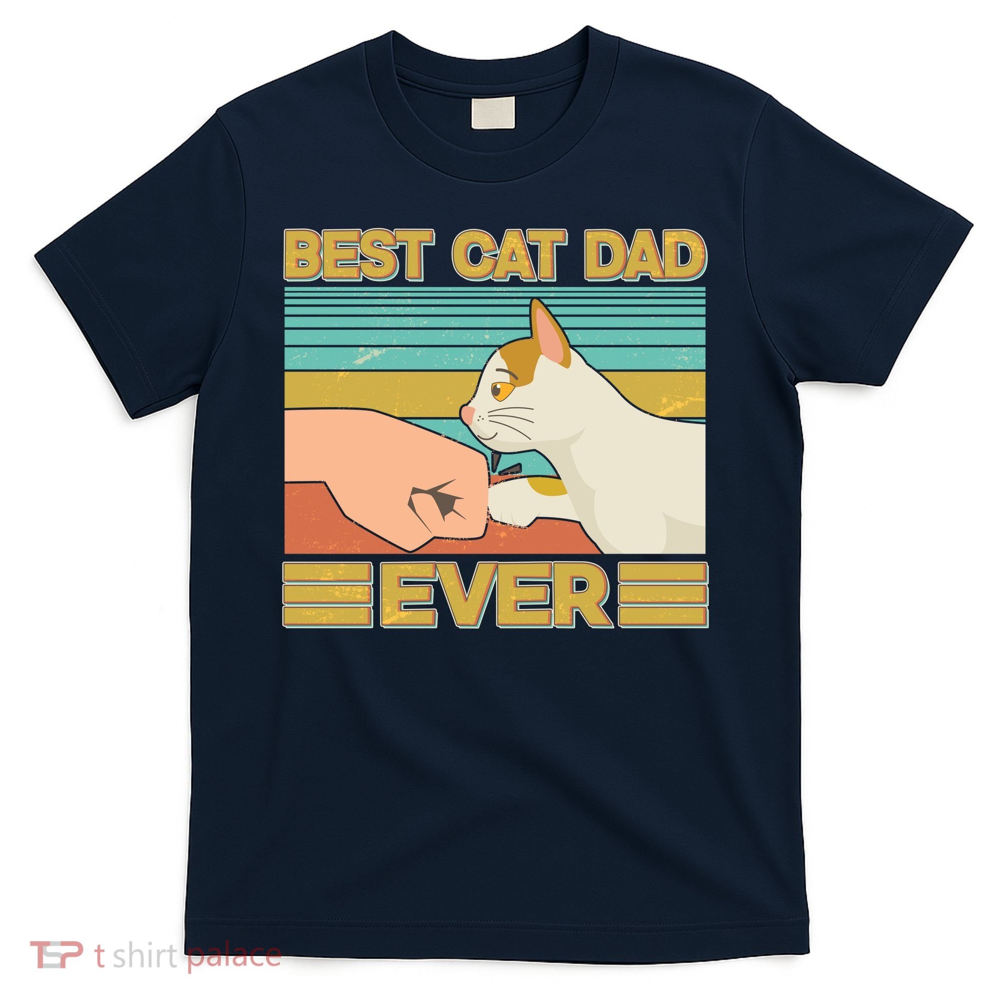 Retro Best Cat Dad Ever T-Shirt