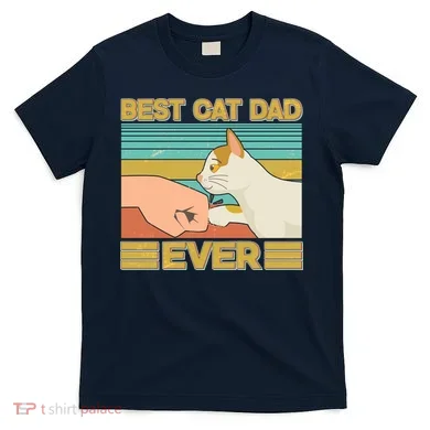 Retro Best Cat Dad Ever T-Shirt