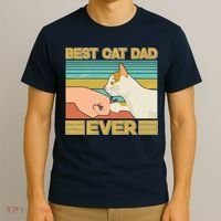 Retro Best Cat Dad Ever T-Shirt thumb 3