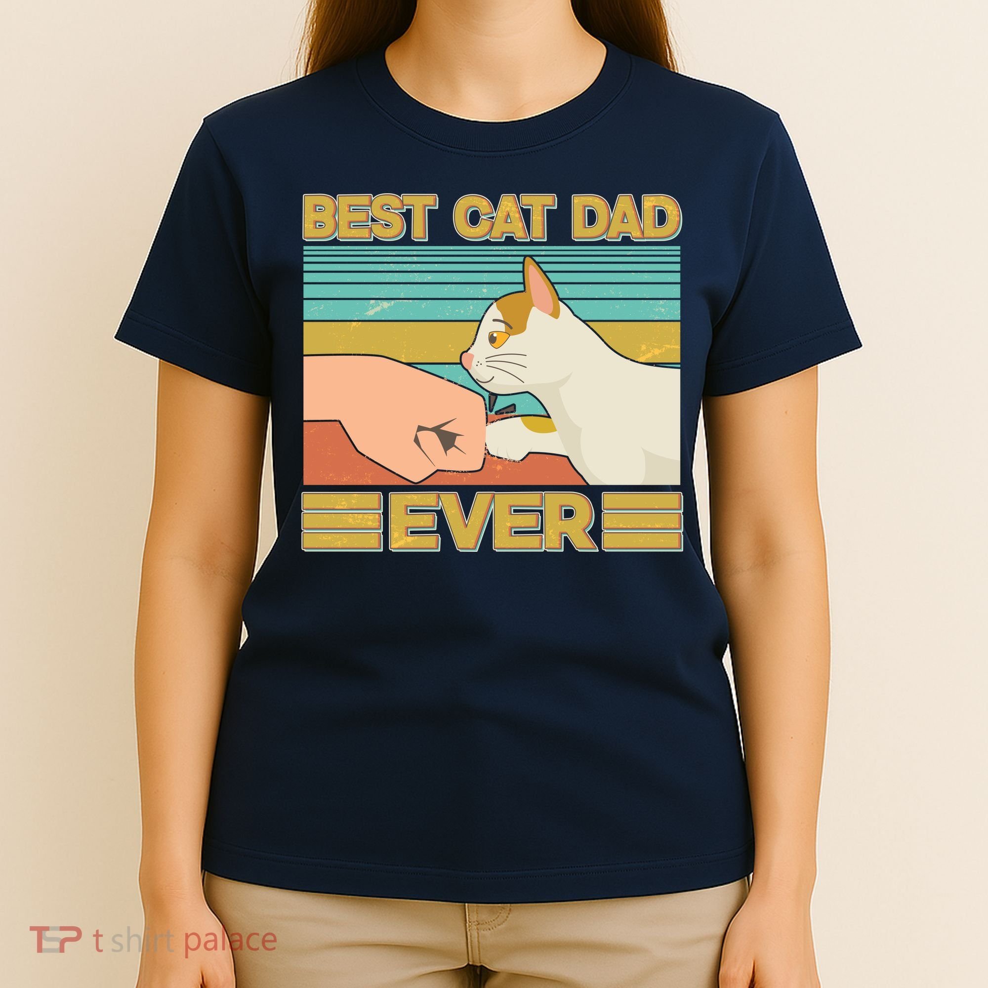 Retro Best Cat Dad Ever T-Shirt