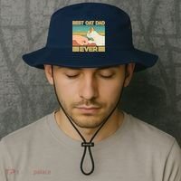 Retro Best Cat Dad Ever Bucket Hat thumb 2
