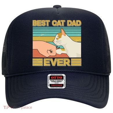 Retro Best Cat Dad Ever Hat