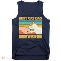 Retro Best Cat Dad Ever Tank Top thumb 0