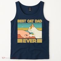 Retro Best Cat Dad Ever Tank Top thumb 2