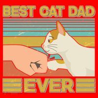 Retro Best Cat Dad Ever Santa Hat thumb 1