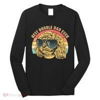 Retro Best Doodle Dad Ever Long Sleeve Shirt thumb 0
