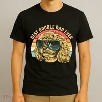Retro Best Doodle Dad Ever T-Shirt thumb 3