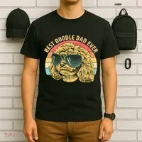 Retro Best Doodle Dad Ever T-Shirt thumb 6