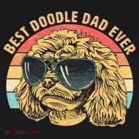 Retro Best Doodle Dad Ever T-Shirt thumb 7