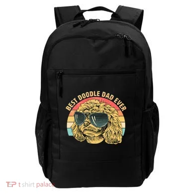 Retro Best Doodle Dad Ever Backpack
