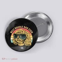 Retro Best Doodle Dad Ever Button thumb 0