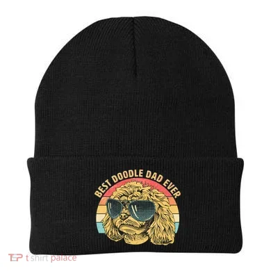 Retro Best Doodle Dad Ever Beanie
