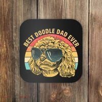 Retro Best Doodle Dad Ever Coaster thumb 0
