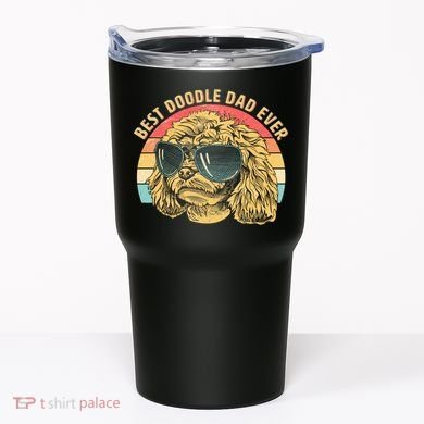 Retro Best Doodle Dad Ever Tumbler
