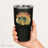 Retro Best Doodle Dad Ever Tumbler thumb 2