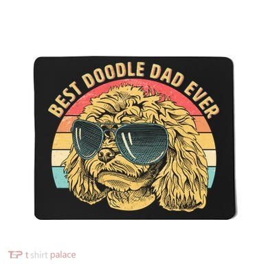 Retro Best Doodle Dad Ever Mousepad